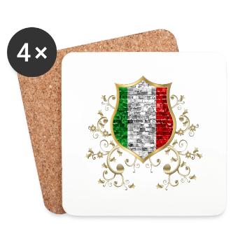 Italien Italienisch Rom Europa Italien Italien Mailand - Untersetzer (4er-Set) - Weiß - Vorne