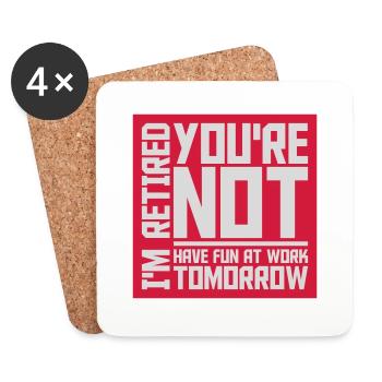 have fun at work - Coasters (set of 4) - white - Front