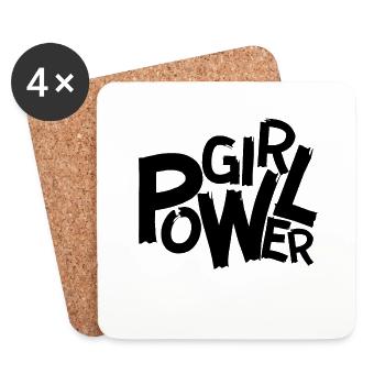 GIRL POWER - Dessous de verre (lot de 4) - blanc - Devant