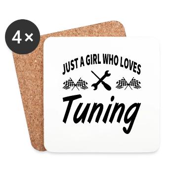 Car - Coasters (set of 4) - white - Front
