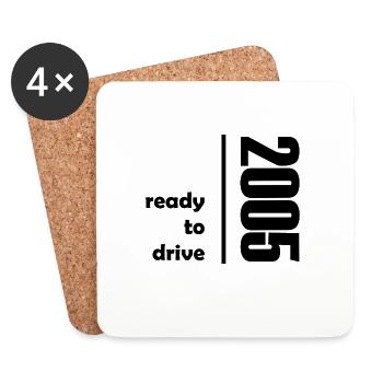 2005 ready to drive - Untersetzer (4er-Set) - Weiß - Vorne