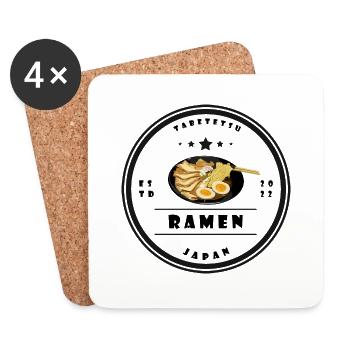 Tabetetsu Ramen Japan 2022 - Untersetzer (4er-Set) - Weiß - Vorne