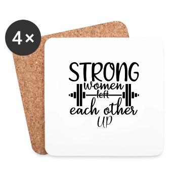 Strong women - Coasters (set of 4) - white - Front