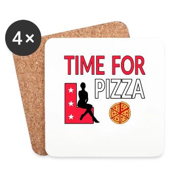 Pizza - Untersetzer (4er-Set) - Weiß - Vorne