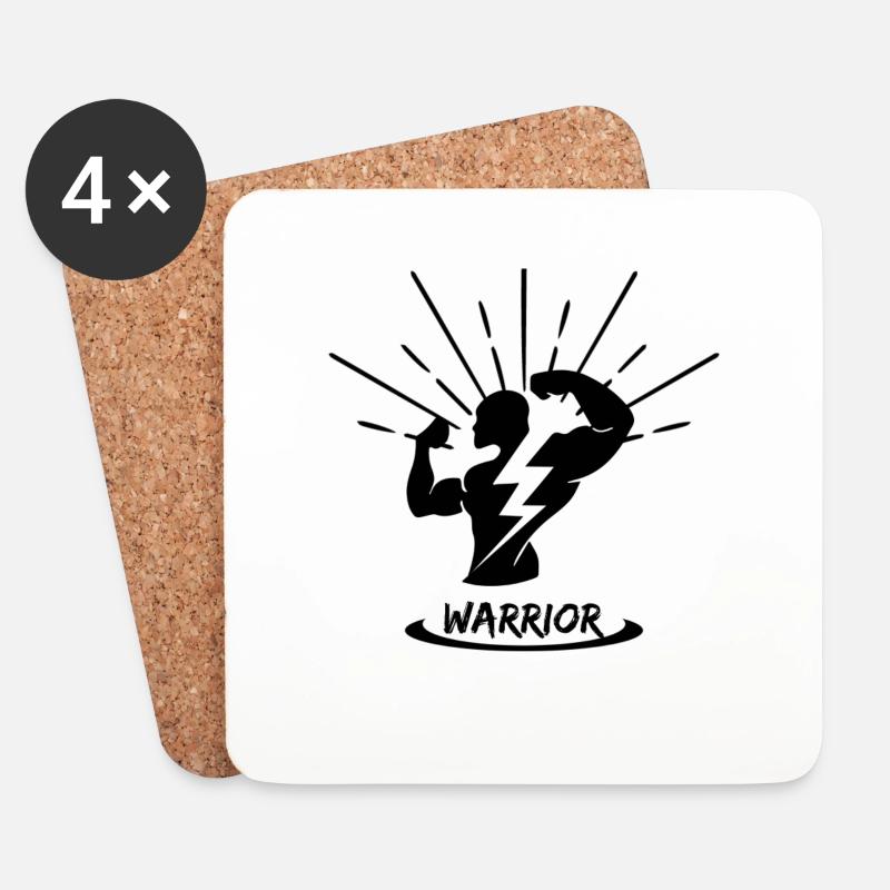 Warrior - Untersetzer (4er-Set) - Weiß
