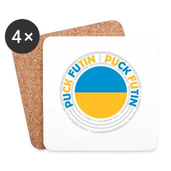 puck futin logo design - Coasters (set of 4) - white - Front