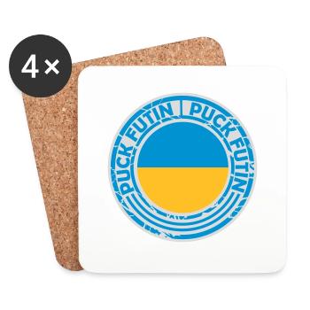 puck futin logo design - Coasters (set of 4) - white - Front