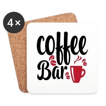 Coffee Bar - Coasters (set of 4) - white - Front