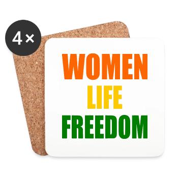 Women life freedom - Untersetzer (4er-Set) - Weiß - Vorne