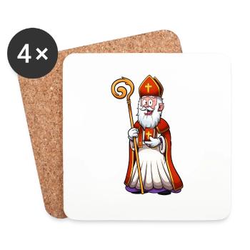 Saint Nicolas - Coasters (set of 4) - white - Front