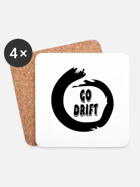 Auto - Untersetzer (4er-Set) - Weiß