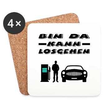 Auto - Untersetzer (4er-Set) - Weiß - Vorne