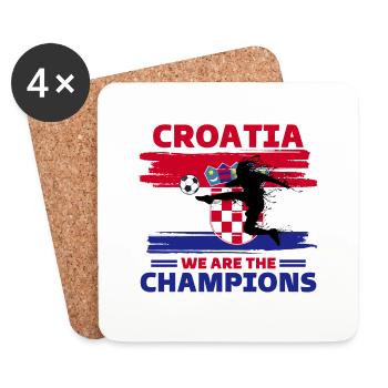 Croatia Football 2022 supporter of Croatia footbal - Coasters (set of 4) - white - Front