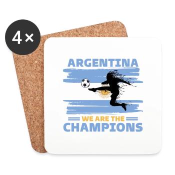 Argentina Football 2022 supporter of Argentina - Coasters (set of 4) - white - Front