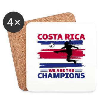 Costa Rica Football 2022 supporter Costa Rica - Coasters (set of 4) - white - Front