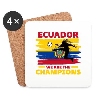 Ecuador Football 2022 Ecuadorian football fan - Coasters (set of 4) - white - Front