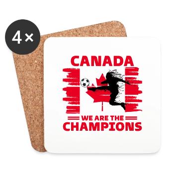 Canada Football 2022 supporter Canadian Football - Coasters (set of 4) - white - Front