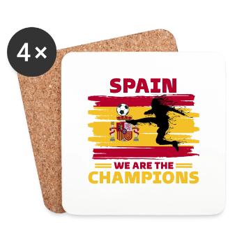 Spain Football 2022 supporter of Spain football - Coasters (set of 4) - white - Front