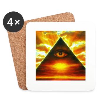 Solar Eye - Coasters (set of 4) - white - Front