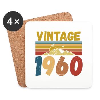 vintage 1960 - Coasters (set of 4) - white - Front