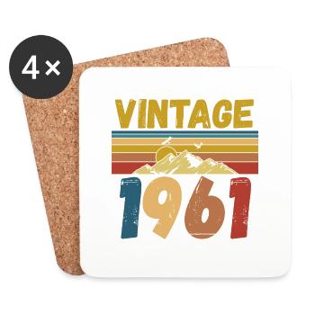 vintage 1961 - Coasters (set of 4) - white - Front
