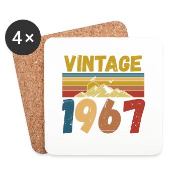 vintage 1967 - Coasters (set of 4) - white - Front
