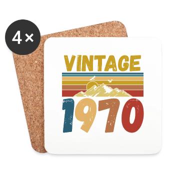 vintage 1970 - Coasters (set of 4) - white - Front