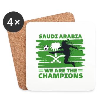 Saudi Arabia Football 2022 Saudi supporter - Coasters (set of 4) - white - Front
