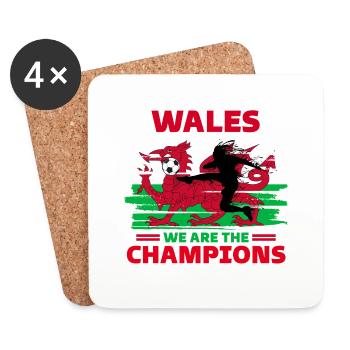 Wales Football 2022 Wales supporters Football - Coasters (set of 4) - white - Front
