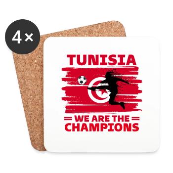 Tunisia Football 2022 supporter of Tunisia footbal - Coasters (set of 4) - white - Front