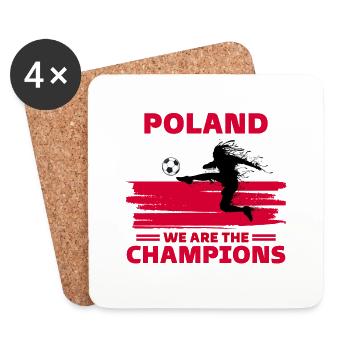 Poland Football 2022 Poland football supporter - Coasters (set of 4) - white - Front