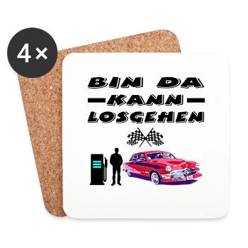 Auto - Untersetzer (4er-Set) - Weiß - Vorne