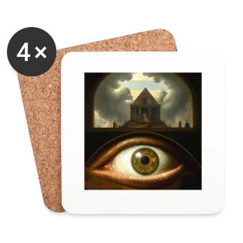 Secret Eye - Coasters (set of 4) - white - Front