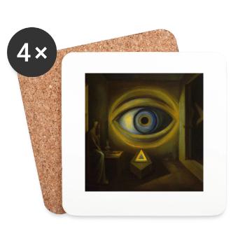 All Seeing Eye - Coasters (set of 4) - white - Front