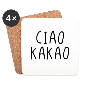 Ciao Kakao - Untersetzer (4er-Set) - Weiß - Vorne