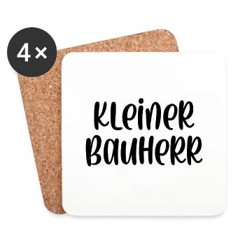 Kleiner Bauherr - Untersetzer (4er-Set) - Weiß - Vorne