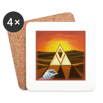 Freemason Desert Secret - Coasters (set of 4) - white - Front