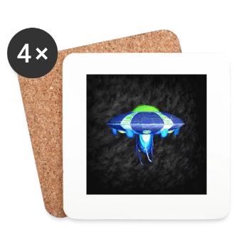 UFO - Coasters (set of 4) - white - Front