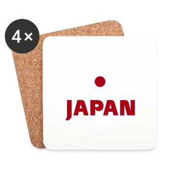 Japan Football 2022 heartbeat Japan - Coasters (set of 4) - white - Front