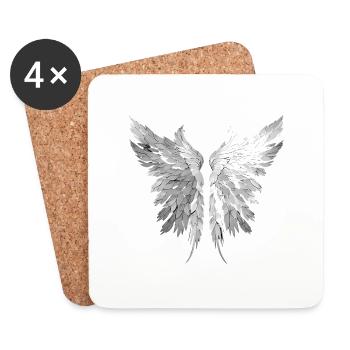 Angel's Wings - Coasters (set of 4) - white - Front
