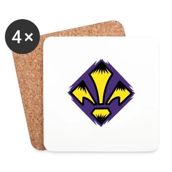Yellow lily 2022 - Coasters (set of 4) - white - Front