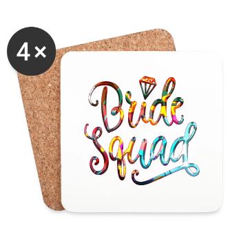 Bride bride wedding stag party bridesmaid party stag party - Coasters (set of 4) - white - Front