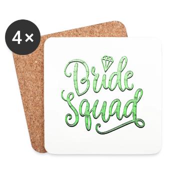 Braut Braut Hochzeit Junggesellenabschied Brautjungfernabschied - Untersetzer (4er-Set) - Weiß - Vorne