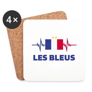 France Football 2022 France Heartbeat France Flag - Coasters (set of 4) - white - Front