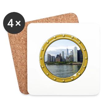 New York-Manhattan - Coasters (set of 4) - white - Front