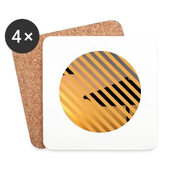 T-Shirt Holiday Beach Holiday Summer Sun Gift - Coasters (set of 4) - white - Front