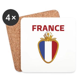 France Football 2022 Football France - Dessous de verre (lot de 4) - blanc - Devant