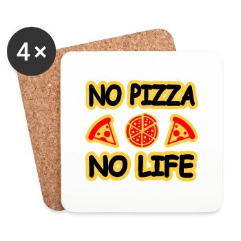 Pizza - Untersetzer (4er-Set) - Weiß - Vorne