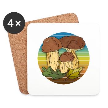 Fungi - Coasters (set of 4) - white - Front