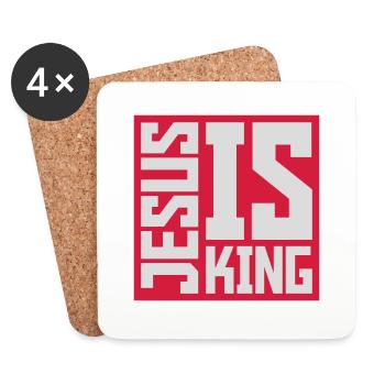 jesus is king quote - Coasters (set of 4) - white - Front